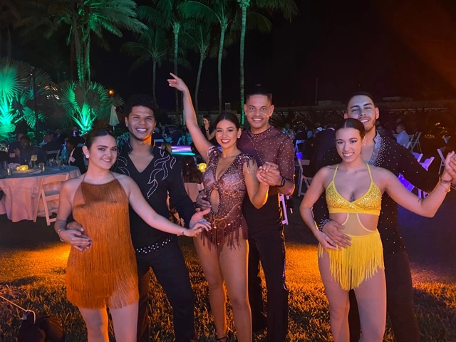 Salsa dancers, StepFlix Entertainment, Miami, FL.