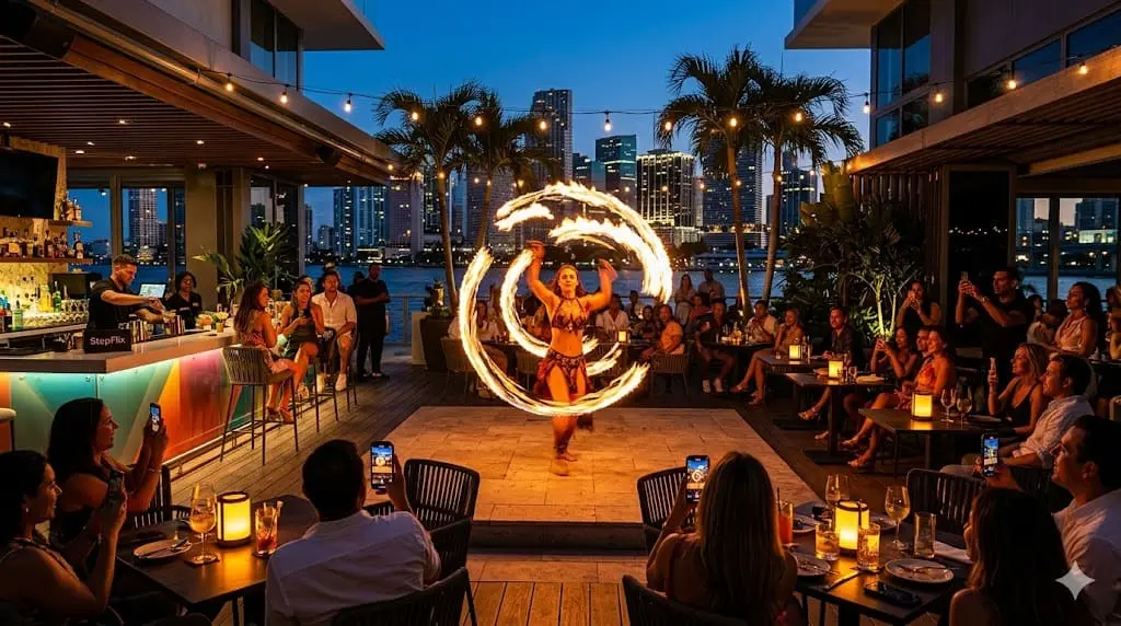 Fire shows for restaurants and bars